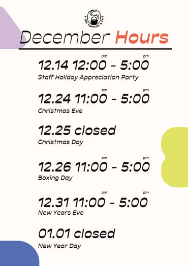 Holiday Hours Alert!