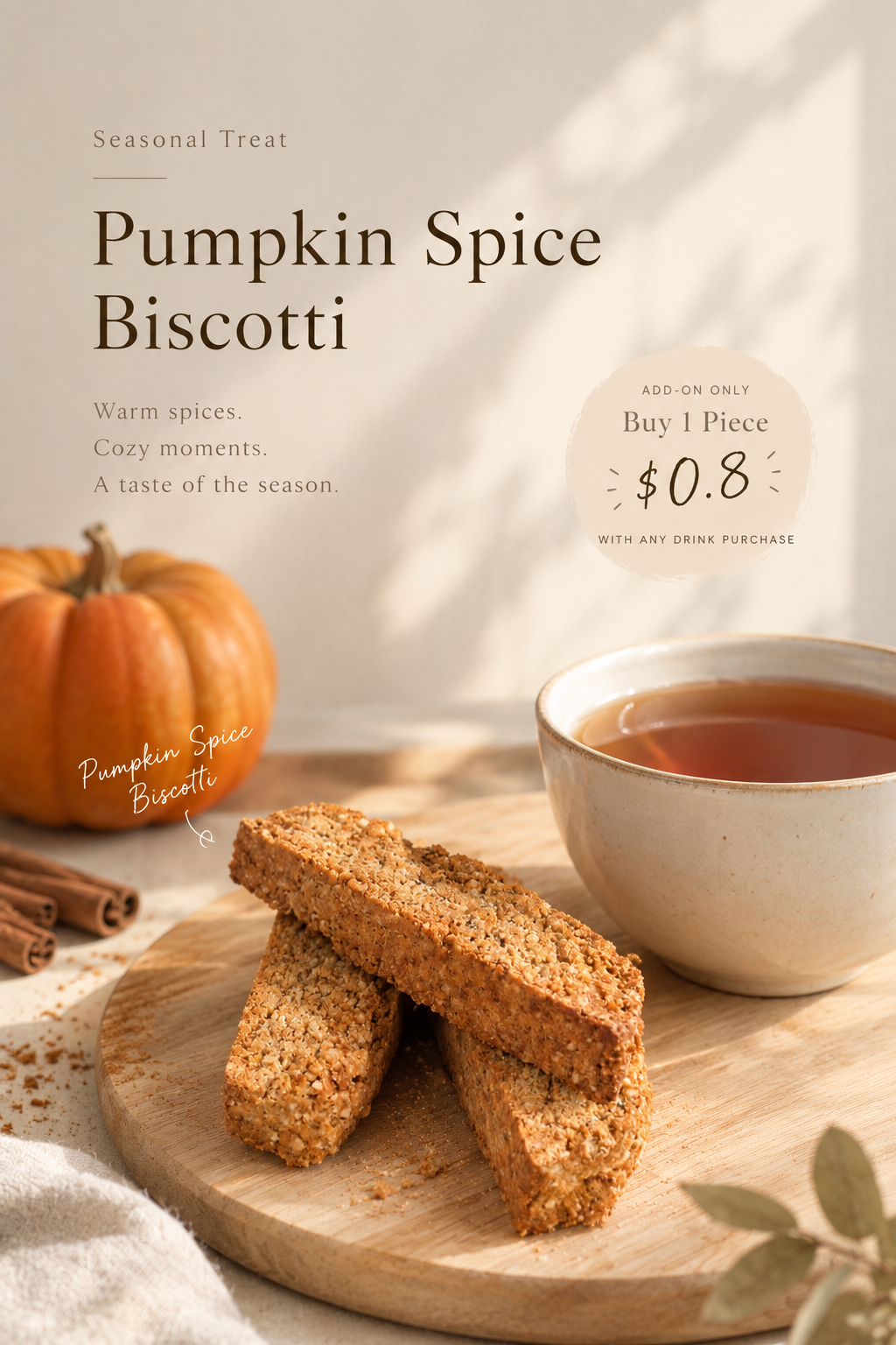 Pumpkin Spice Biscotti